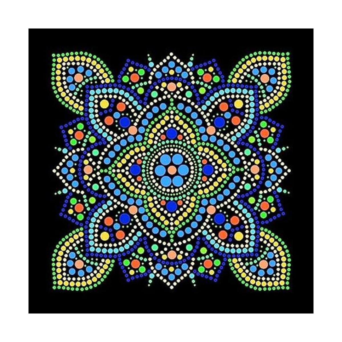 Plaid Kit de lunares moderno tradicional de mandala