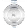 Placa giratoria de vidrio para microondas de 9.6 pulgadas