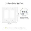 Placa frontal eléctrica de pared de 2 bandas para