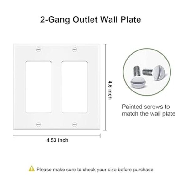Placa frontal eléctrica de pared de 2 bandas para