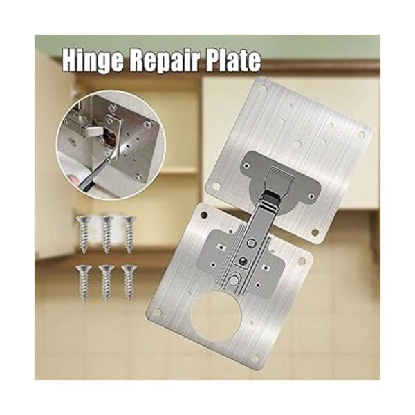Placa de reparación de bisagras de gabinete kit de
