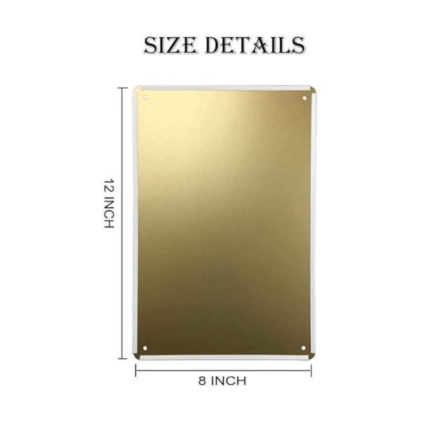 Placa de metal para pared con texto en inglés To Be A_2