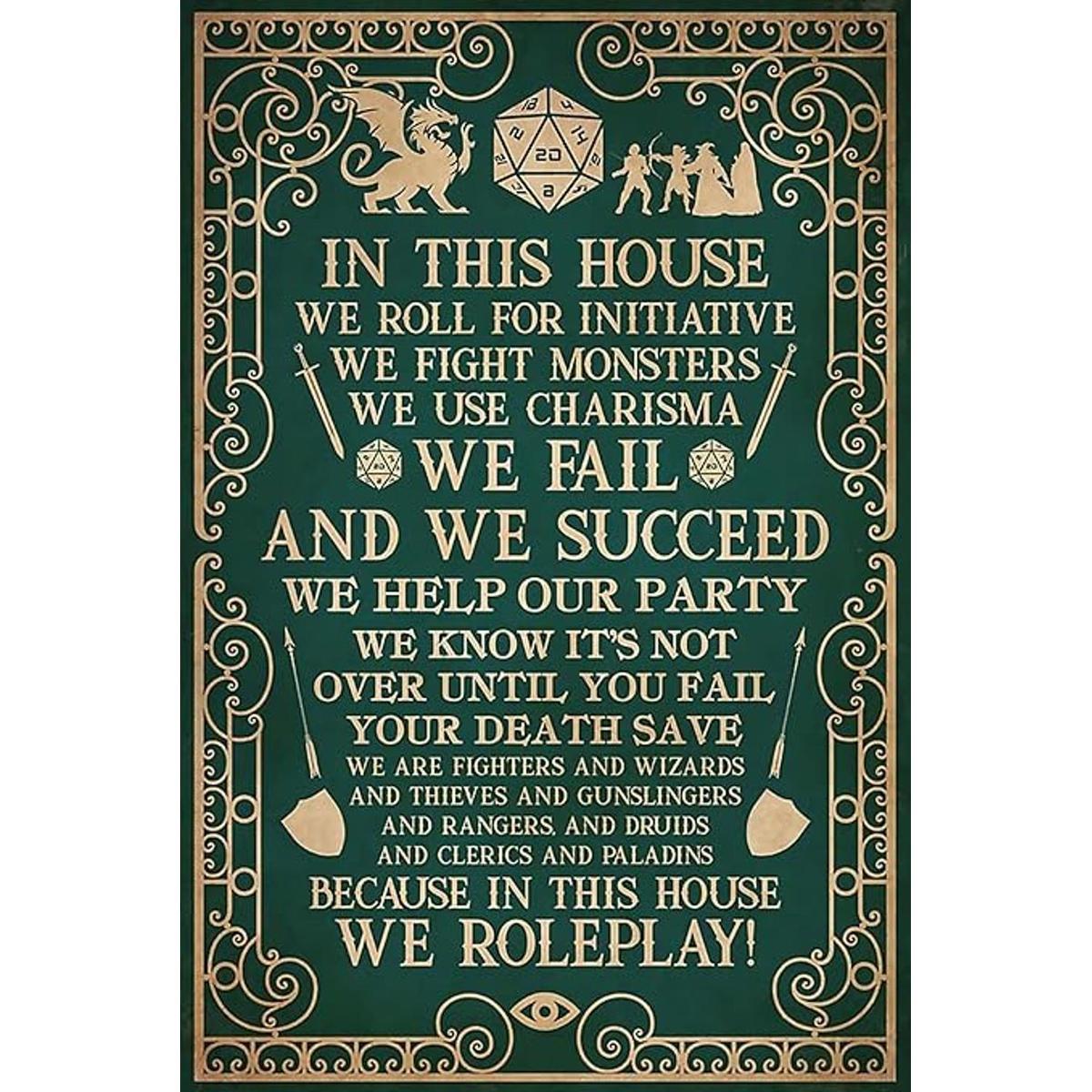 Placa de metal retro vintage con texto en inglés In This
