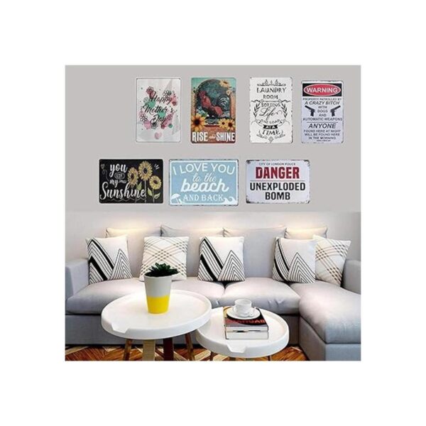 Placa de metal para pared con texto en inglés To Be A_6