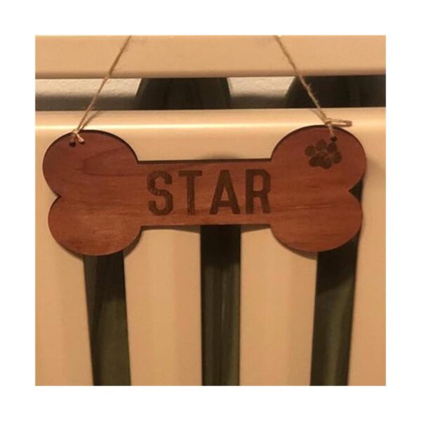 Placa de madera de hueso para perro 3 unidades de placa