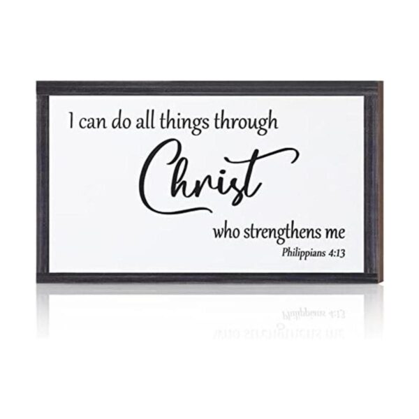 Placa de madera para colgar en la pared cristiana con