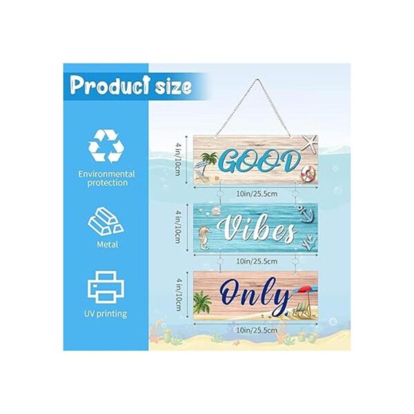 Placa de metal para colgar en la playa decoración de