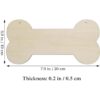 Placa de madera de hueso para perro 3 unidades de placa