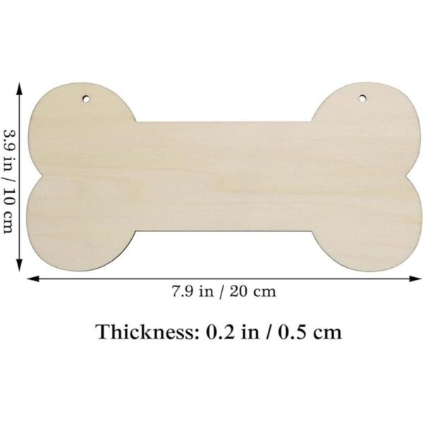 Placa de madera de hueso para perro 3 unidades de placa