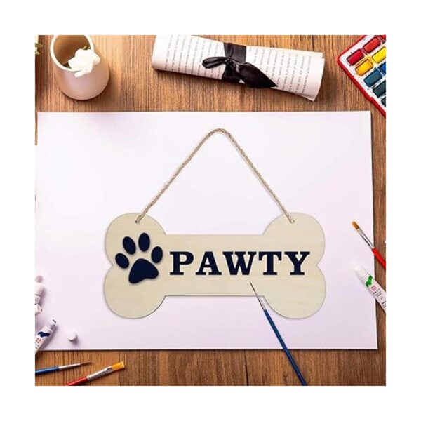 Placa de madera de hueso para perro 3 unidades de placa