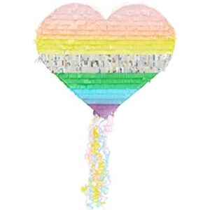 Piñata pequeña con forma de corazón pastel para decoración_1