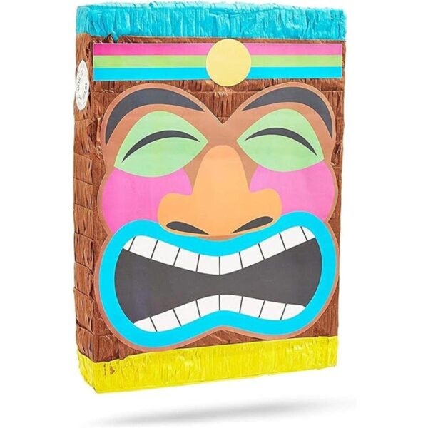 Piñata tropical Tiki para fiesta luau y hawaiana 16.7 x_1