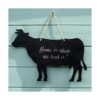 Pizarra de vaca de cocina de granja Decoración de vaca_3