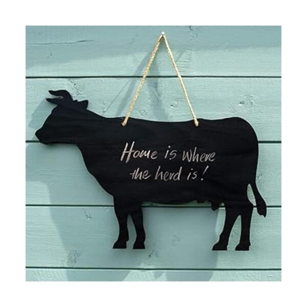 Pizarra de vaca de cocina de granja Decoración de vaca_3