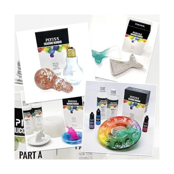 Pixiss Kit de fabricación de moldes de silicona goma de_4