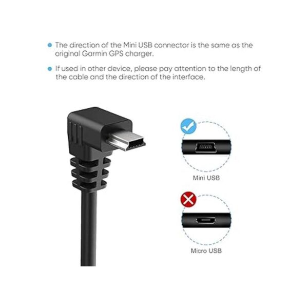 PixelMan Cable de carga para Garmin GPS 18 AWG 5 pies