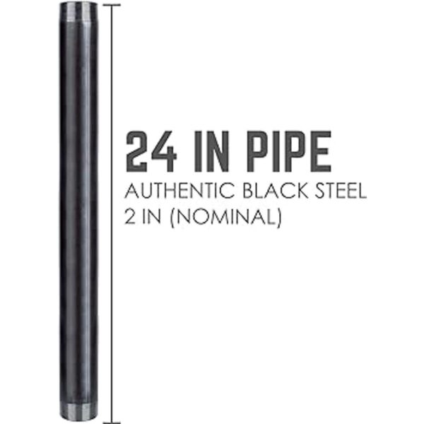 Pipe Décor Tubería de acero de 2.0 in x 23.6 in