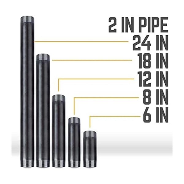 Pipe Décor Tubería de acero de 2.0 in x 23.6 in
