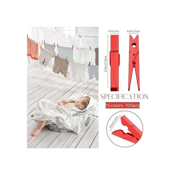 Pinzas para ropa de colores alfileres de madera de_6