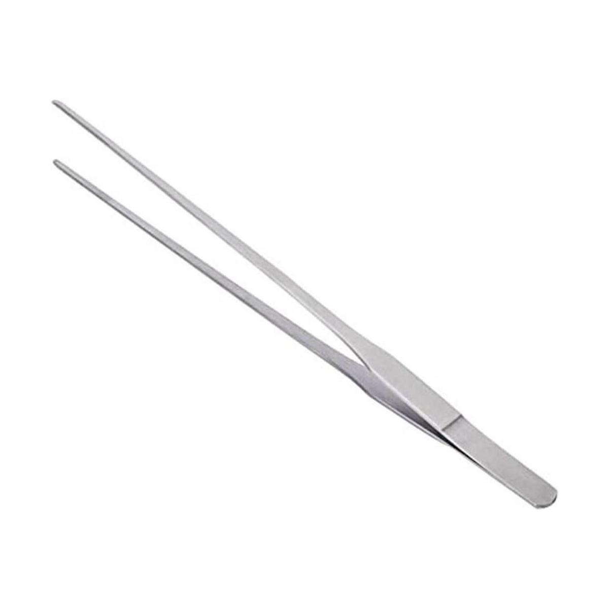 Pinzas extra largas de acero inoxidable pulido de 10.6
