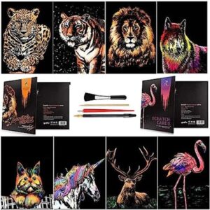 Pintura para rascar papel de arco iris A4 para adultos y_1