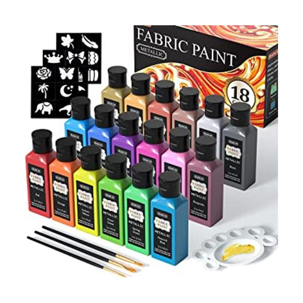 Pintura de tela metálica Shuttle Art de 18 colores