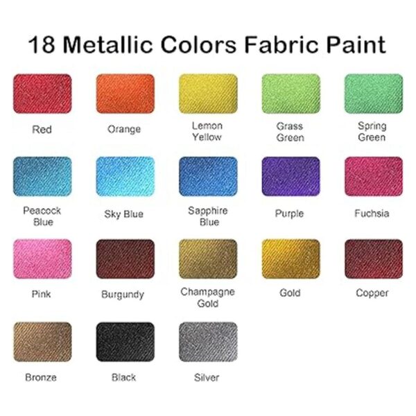 Pintura de tela metálica Shuttle Art de 18 colores