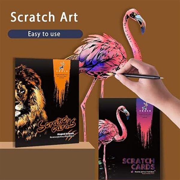 Pintura para rascar papel de arco iris A4 para adultos y_2