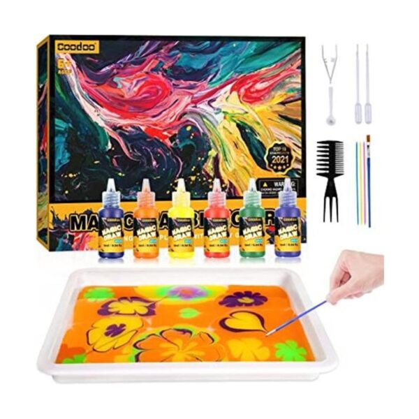 Pintura marmolada de agua para niños arte y manualidades_1