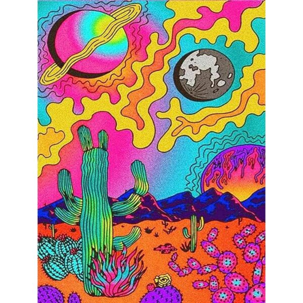 Pintura de diamante 5D para bricolaje con cactus_1