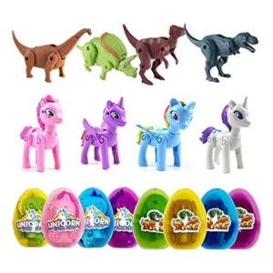 Pinkiwine 8 Pack Jumbo Unicorn Dinosaur Deformation Eggs_1