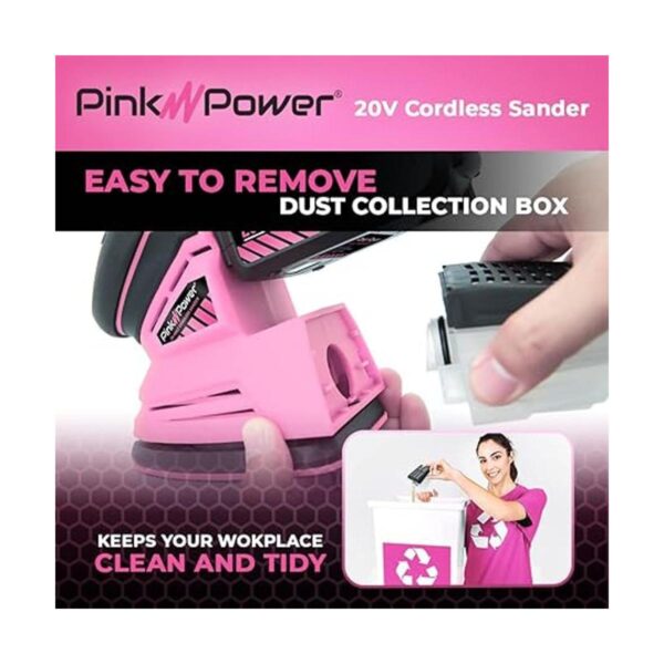 Pink Power Lijadora de detalles para carpintería lijadora