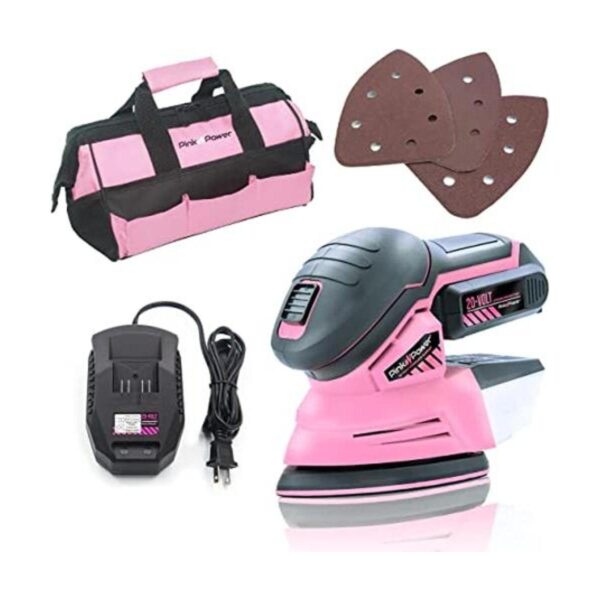 Pink Power Lijadora de detalles para carpintería lijadora