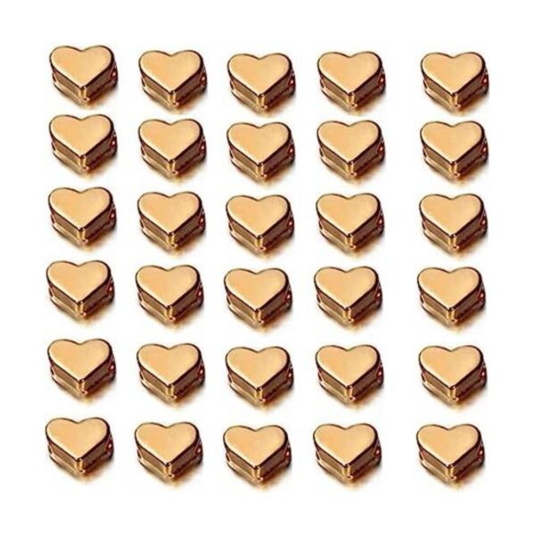 Pinhoollgo 200 cuentas espaciadoras en forma de corazón