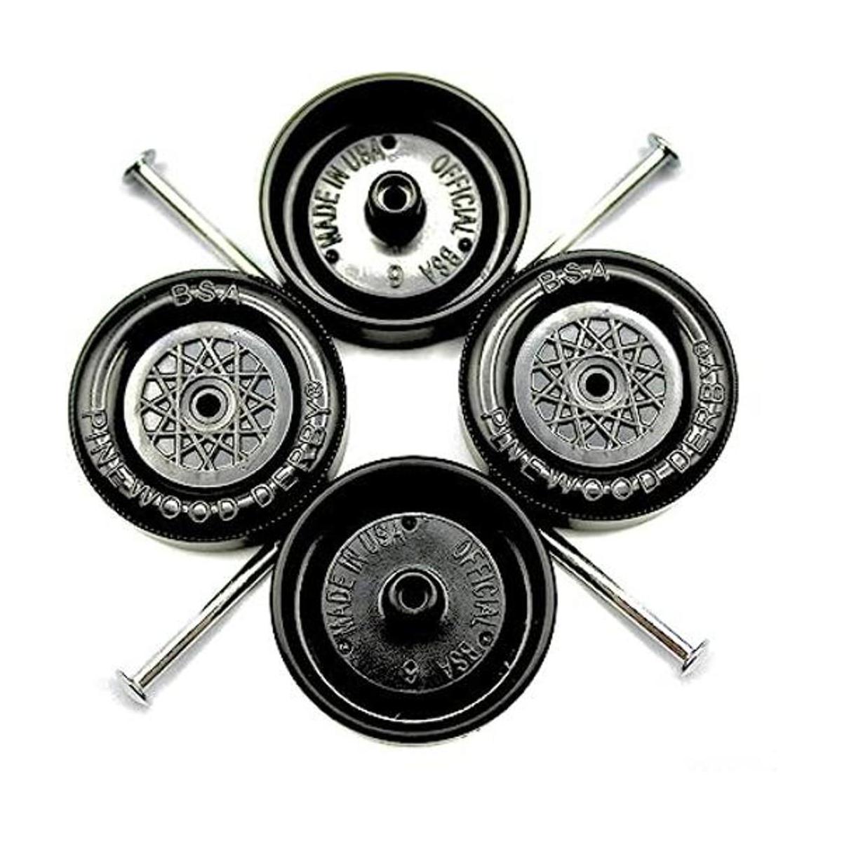 Pine Derby Car BSA Speed Wheels and Ejes Kit Torneado