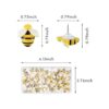 Pinchos de abeja lindas abejas pulgar tachuelas_2