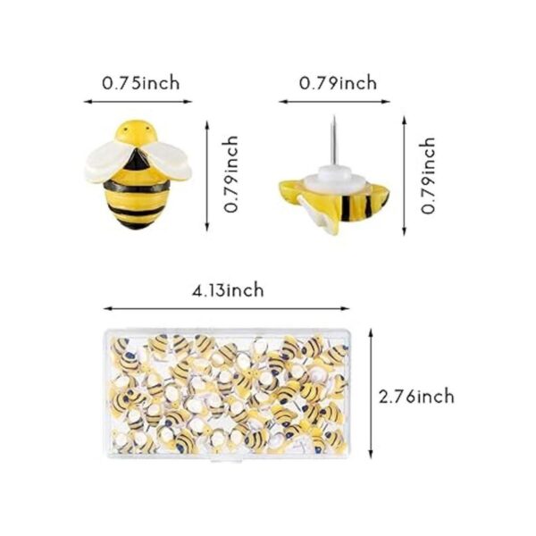 Pinchos de abeja lindas abejas pulgar tachuelas_2
