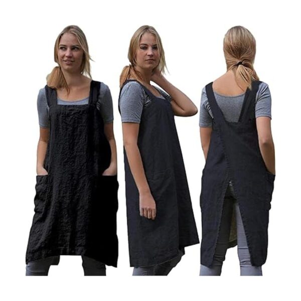 Pinafore Delantal de espalda cruzada para mujer con