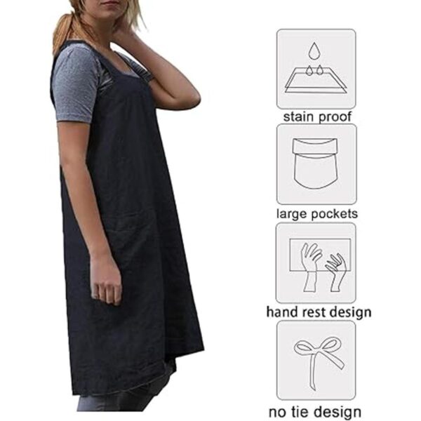 Pinafore Delantal de espalda cruzada para mujer con