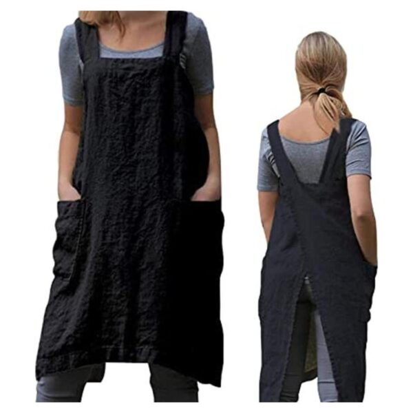 Pinafore Delantal de espalda cruzada para mujer con