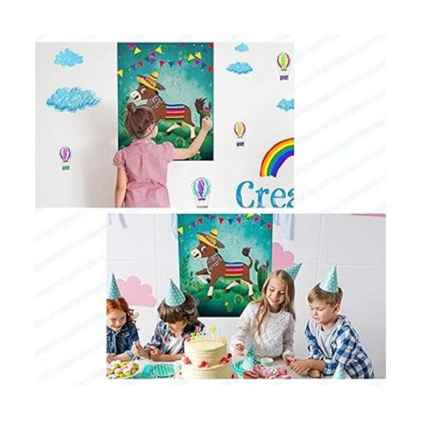 Pin The Tail On The Donkey Party Game póster de juego de