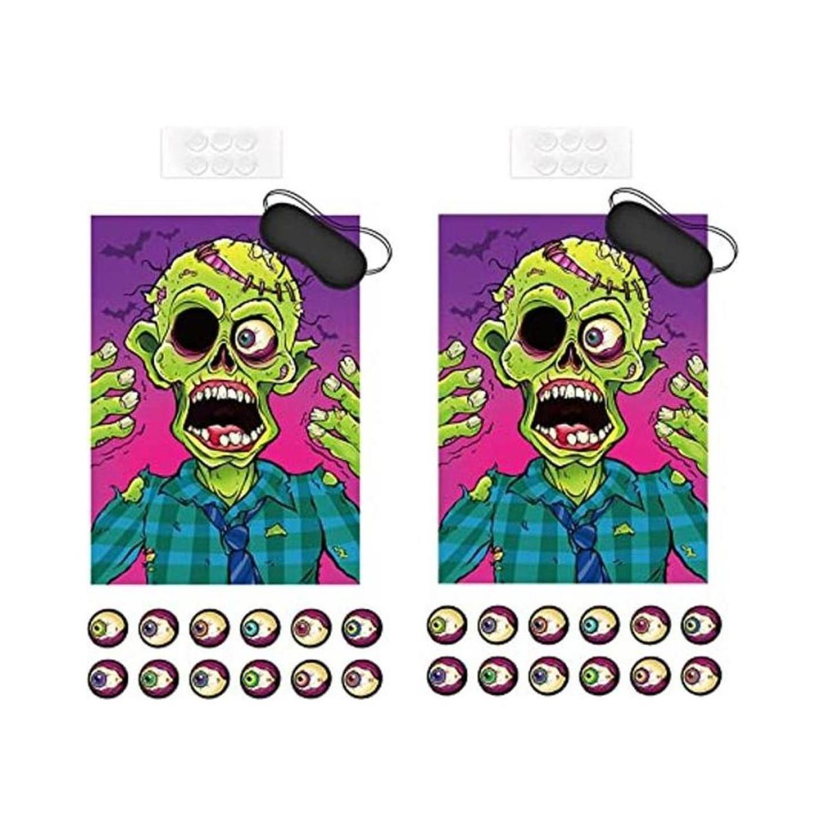 Pin the Eyeball on The Zombie Juego de fiesta de Halloween