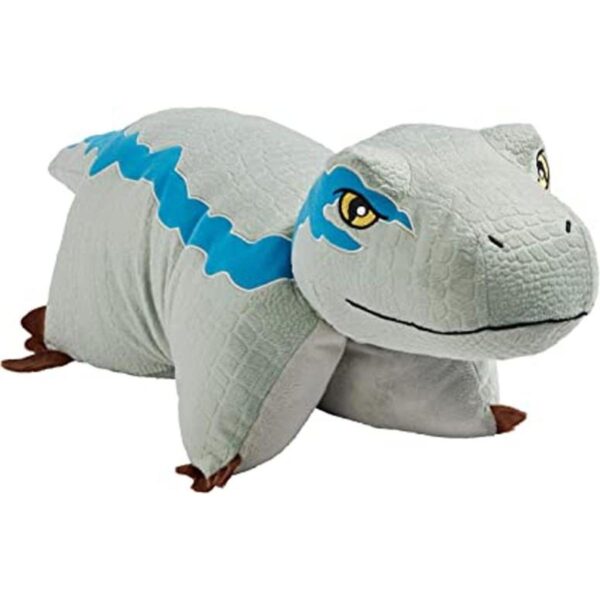 Pillow Pets Peluche Velociraptor azul de 16 pulgadas_1