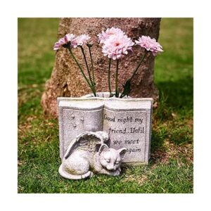 Piedras conmemorativas de ángel de gato marcadores de