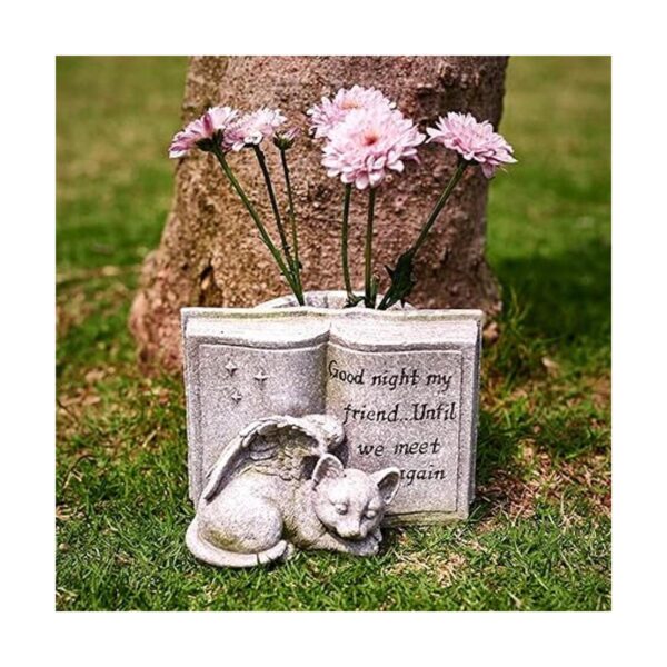 Piedras conmemorativas de ángel de gato marcadores de
