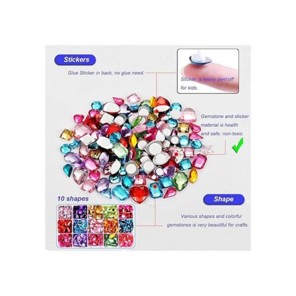 Piedras de imitación autoadhesivas para niños calcomanías