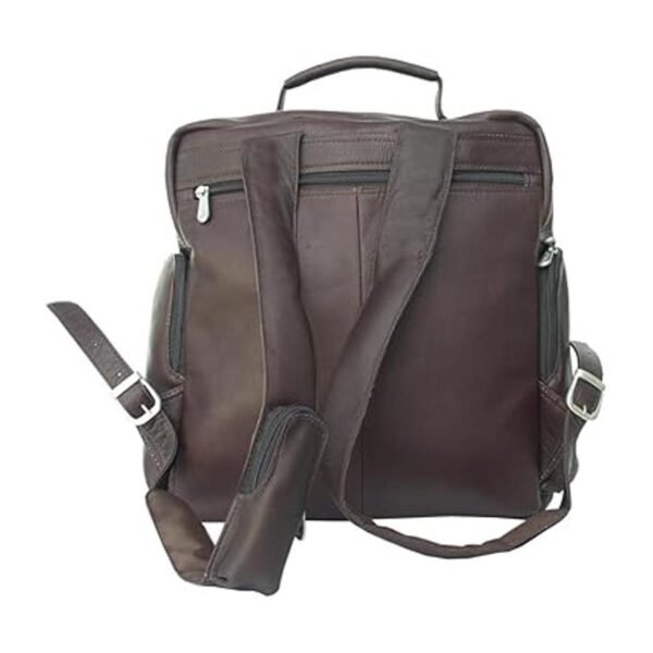 Piel Cuero Vertical Mochila Ordenador Chocolate 2620_4