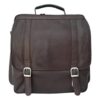 Piel Cuero Vertical Mochila Ordenador Chocolate 2620_1