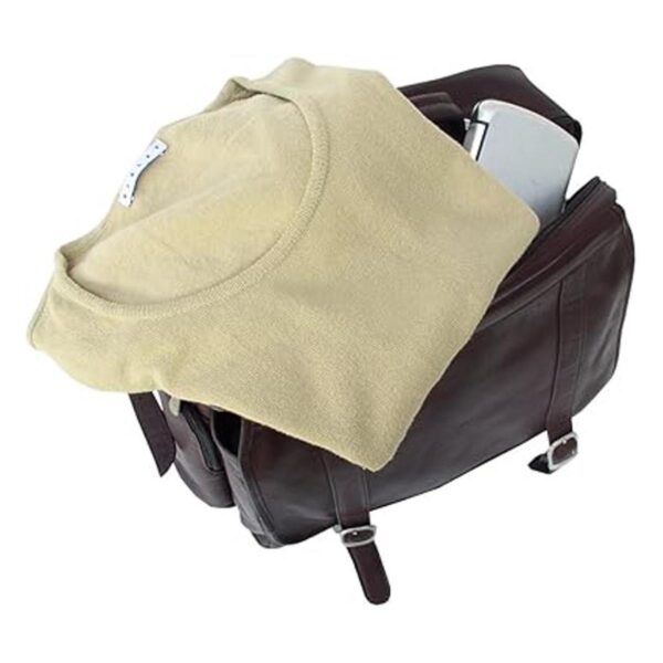 Piel Cuero Vertical Mochila Ordenador Chocolate 2620_3