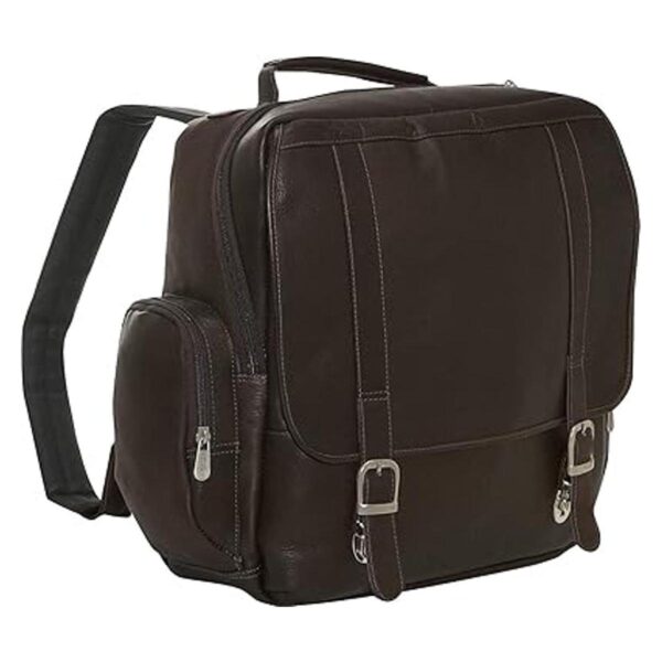 Piel Cuero Vertical Mochila Ordenador Chocolate 2620_5